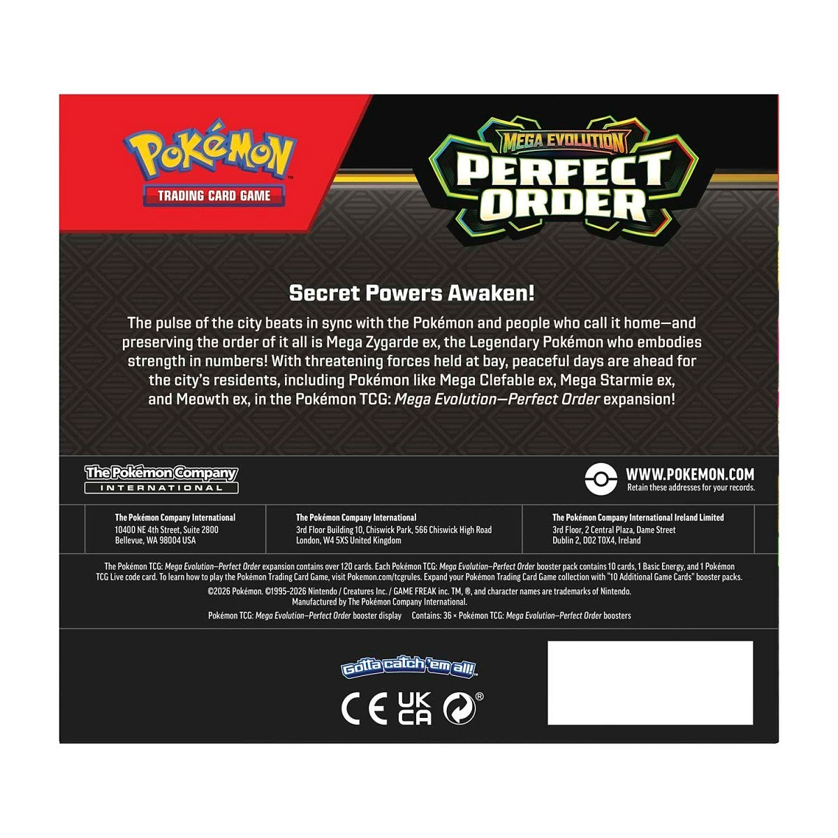 Pokémon TCG: Mega Evolution-Perfect Order Booster Display Box (36 Packs)