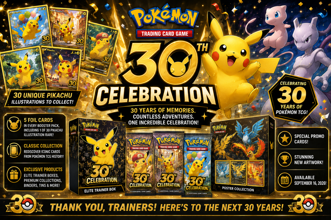 Pokémon TCG: 30th Celebration — 30 Years of Collecting, Trading &amp; Battling